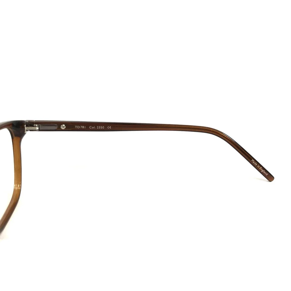 Tom Davies Eyeglasses Frames TD781 Col. 2350 Transparent Brown Square 51-16-145